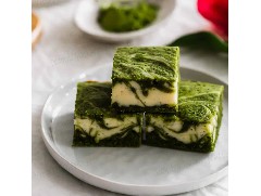 濃郁扎實(shí)的雙色抹茶芝士布朗尼